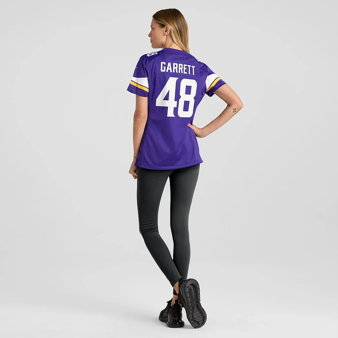 Zennovawear Women's Minnesota Vikings Chris Garrett Purple Home Game Player Jersey