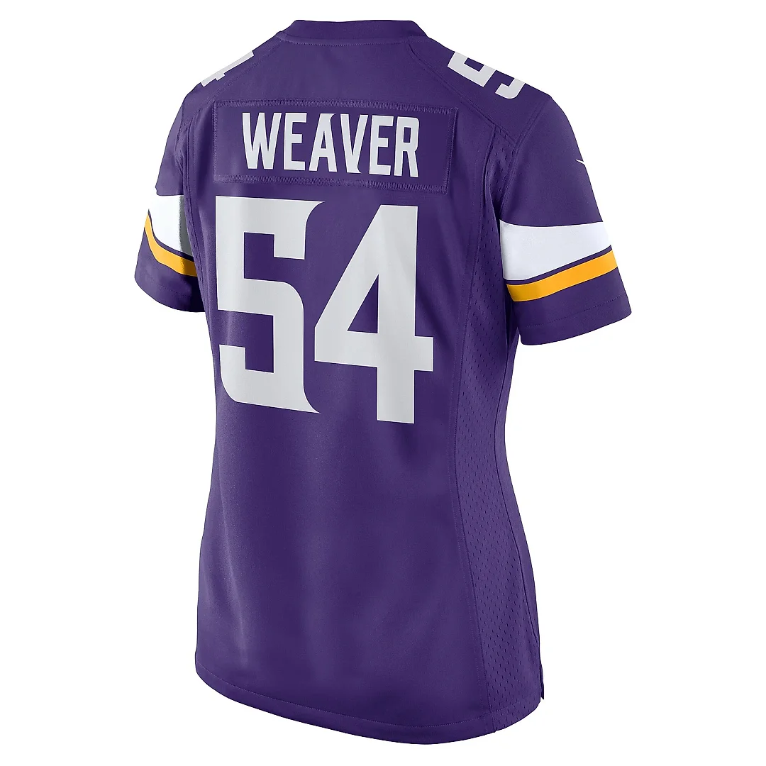 Zennovawear Women's Minnesota Vikings Curtis Weaver Purple Home Game Jersey