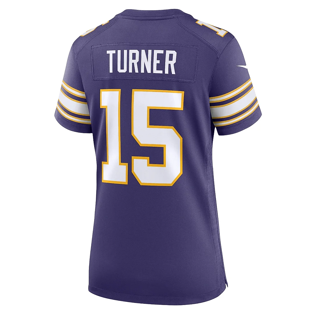 Zennovawear Women's Minnesota Vikings Dallas Turner Purple Alternate Game Jersey