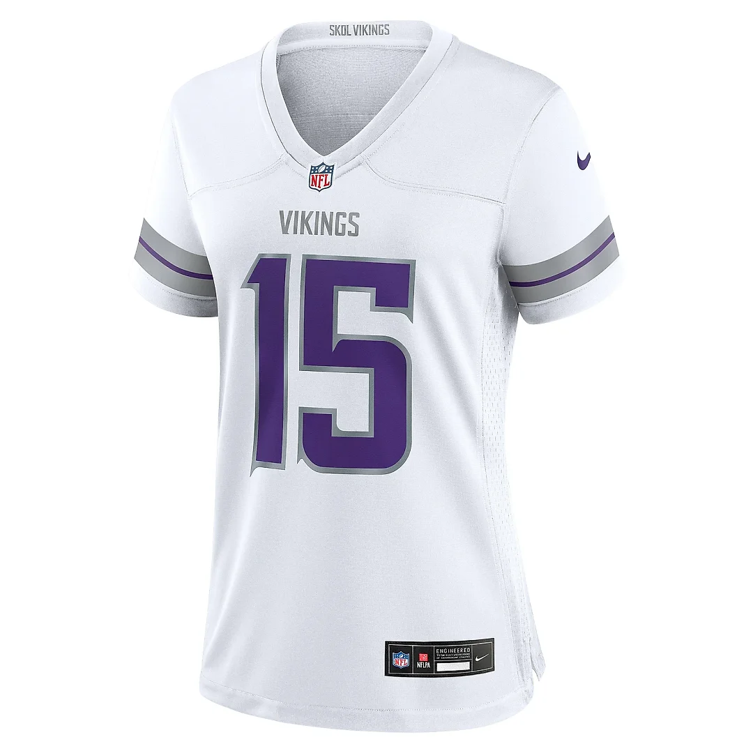 Zennovawear Women's Minnesota Vikings Dallas Turner White Alternate Game Player Jersey