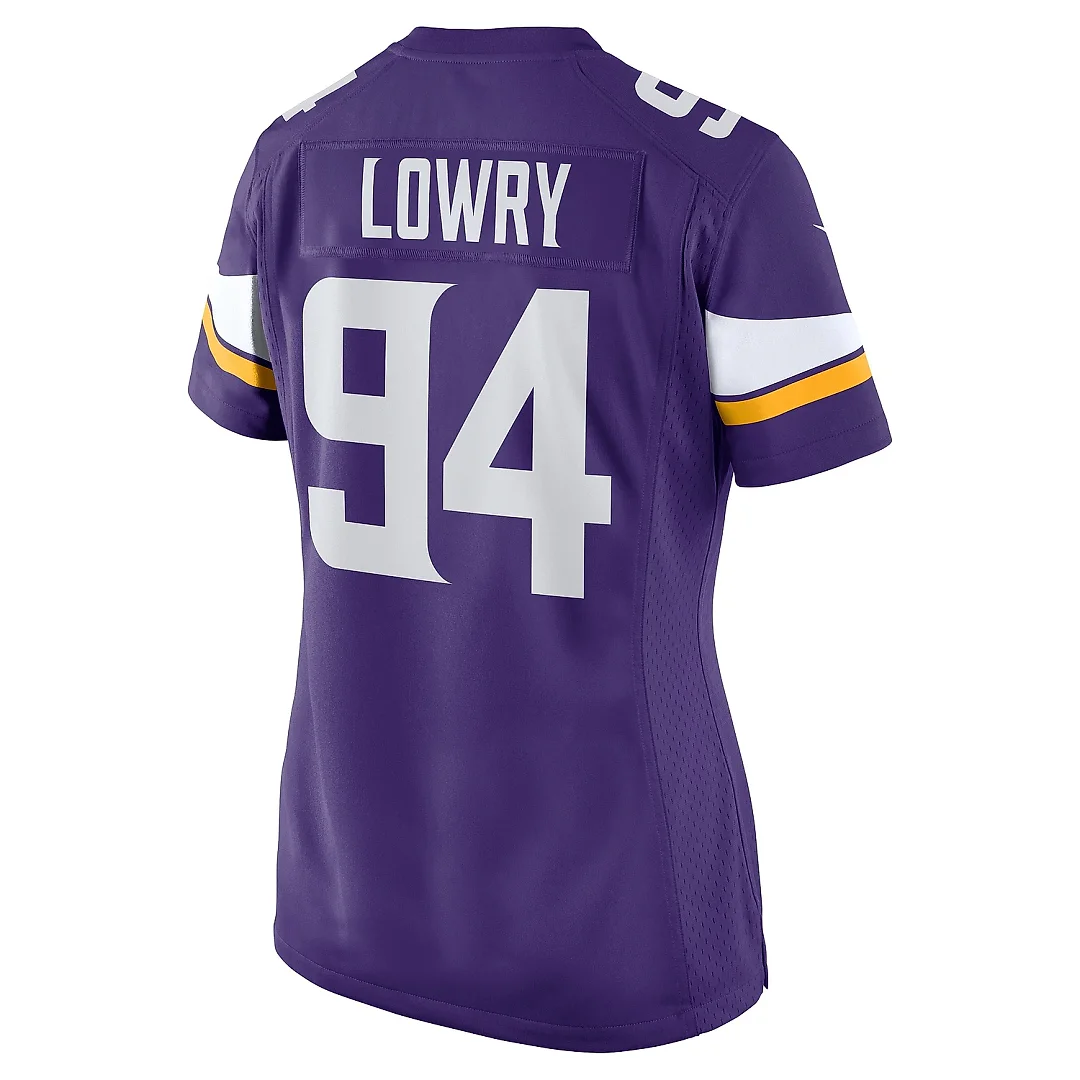 Zennovawear Women's Minnesota Vikings Dean Lowry Purple Game Player Jersey