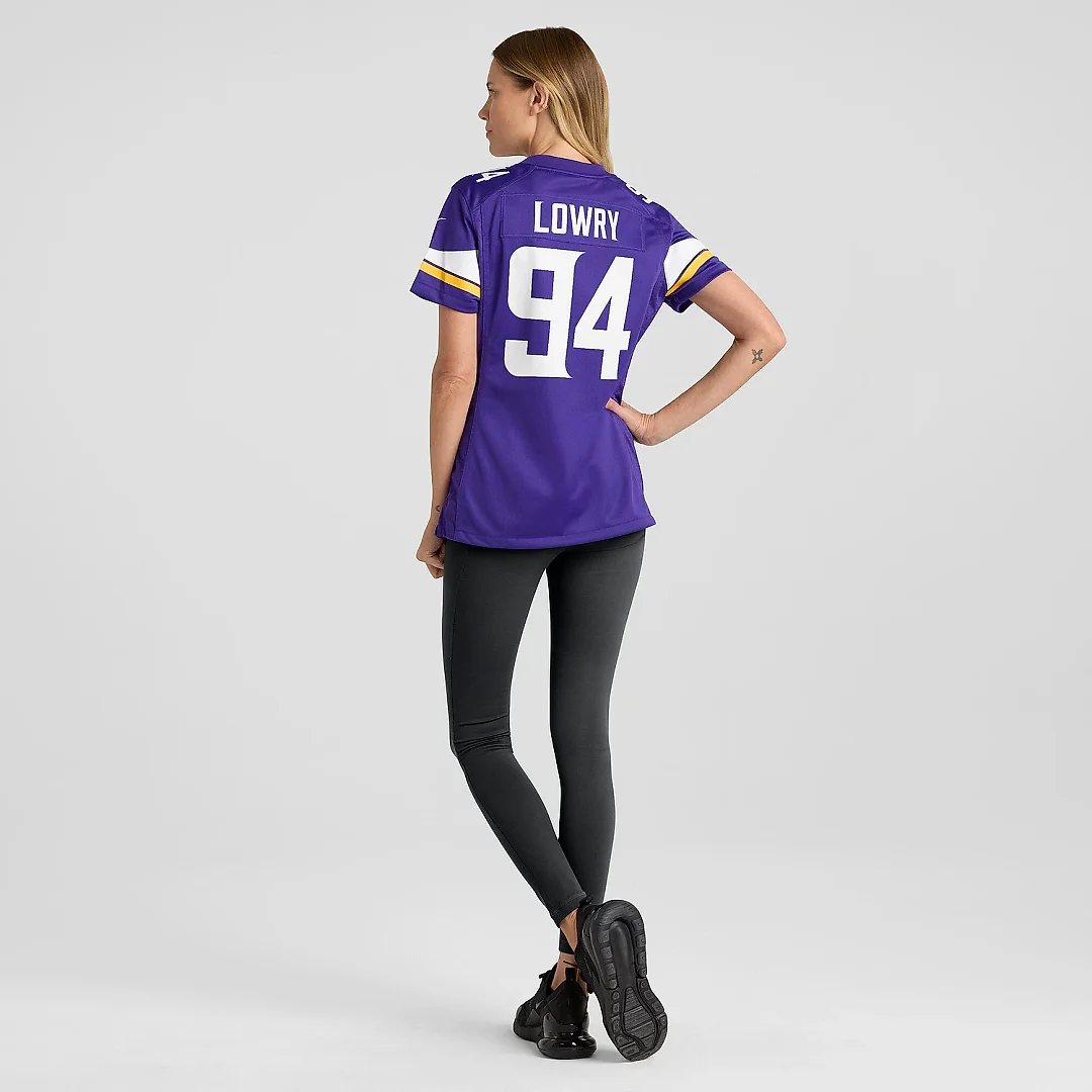 Zennovawear Women's Minnesota Vikings Dean Lowry Purple Game Player Jersey