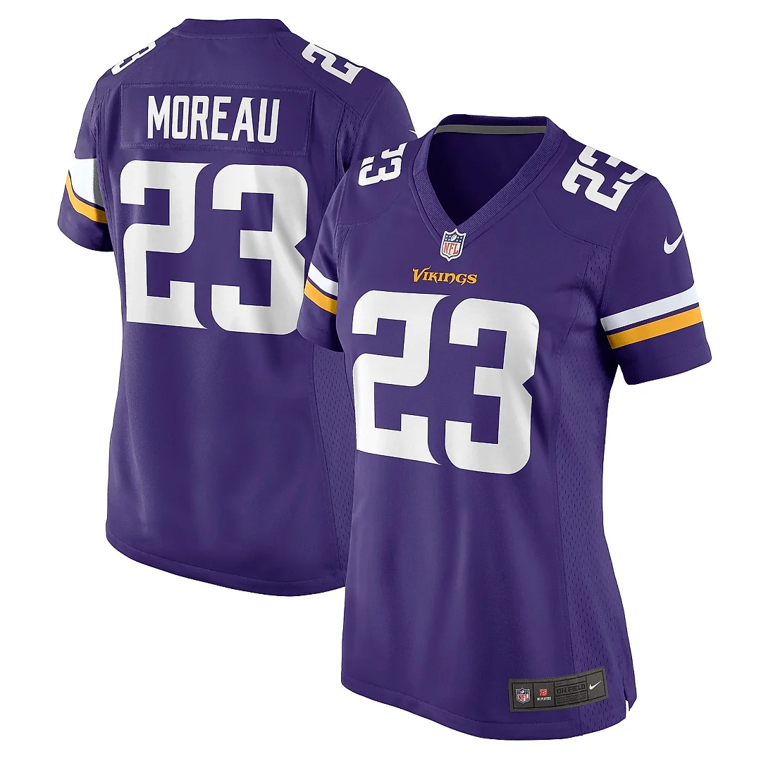 Zennovawear Women's Minnesota Vikings Fabian Moreau Purple Game Jersey