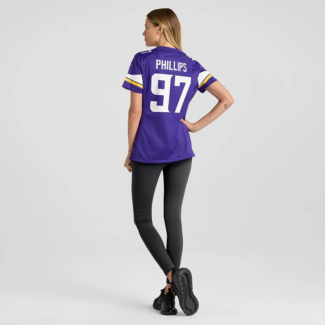 Zennovawear Women's Minnesota Vikings Harrison Phillips Purple Game Player Jersey