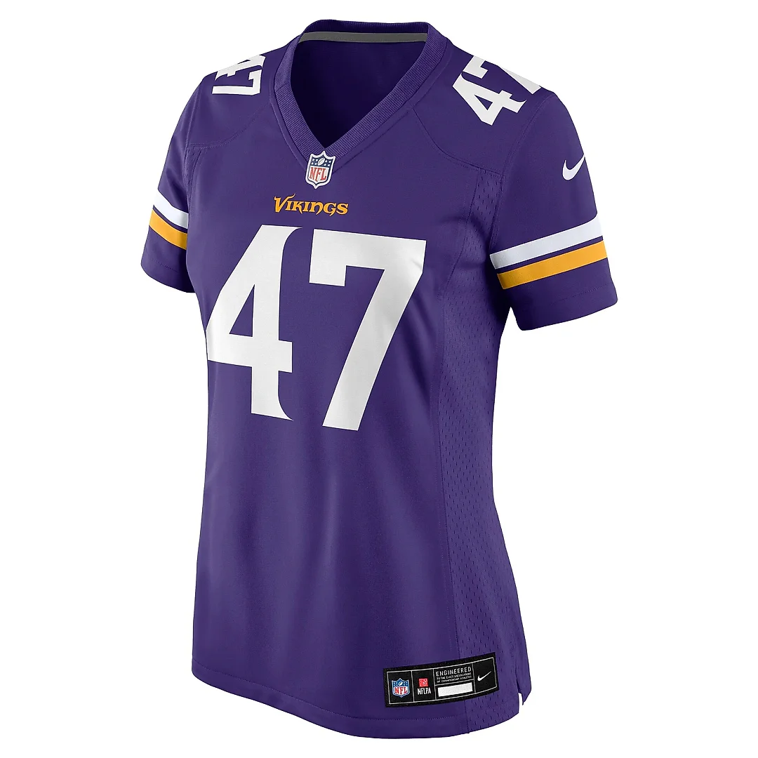 Zennovawear Women's Minnesota Vikings Jake McQuaide Purple Game Jersey