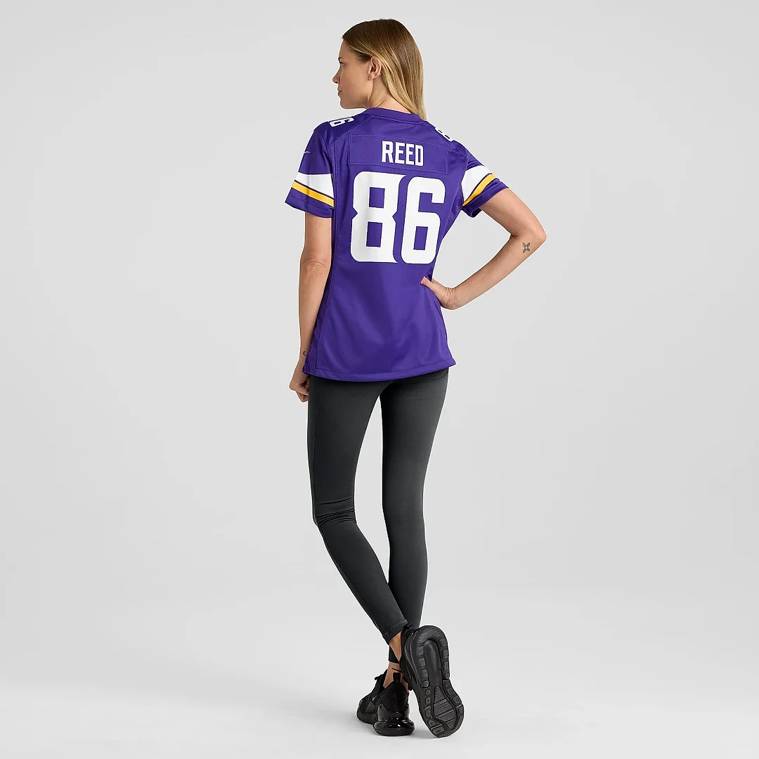 Zennovawear Women's Minnesota Vikings Jake Reed Purple Retired Player Game Jersey