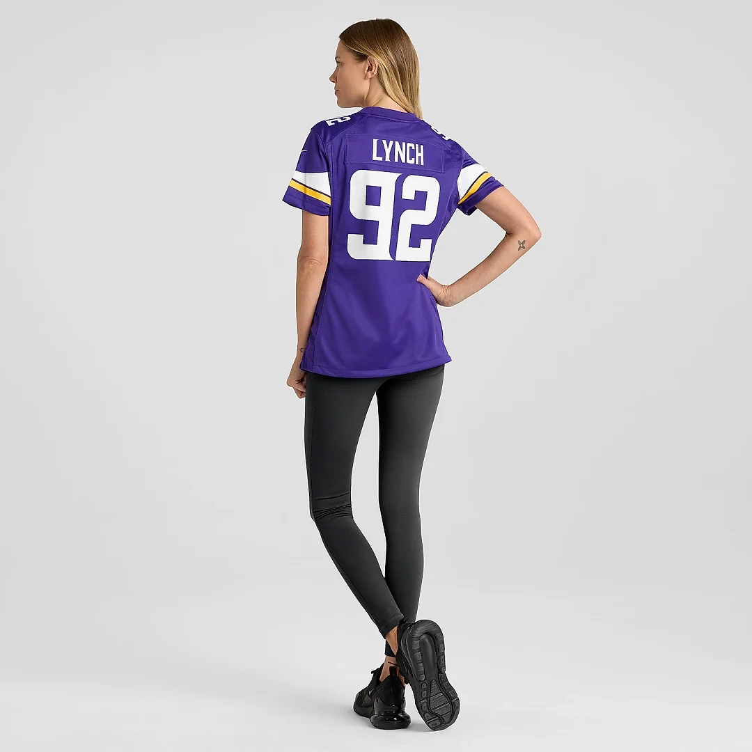 Zennovawear Women's Minnesota Vikings James Lynch Purple Game Player Jersey