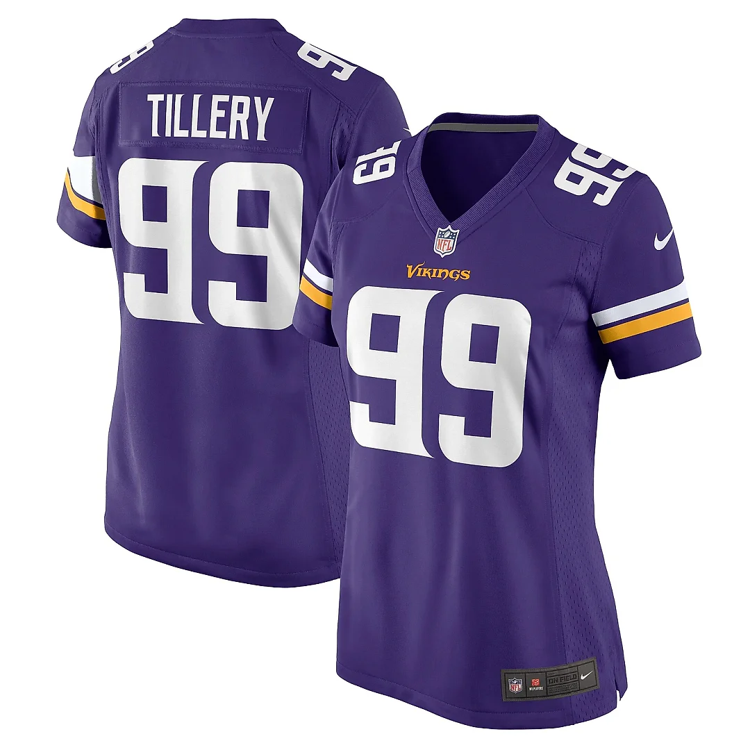 Zennovawear Women's Minnesota Vikings Jerry Tillery Purple Game Jersey