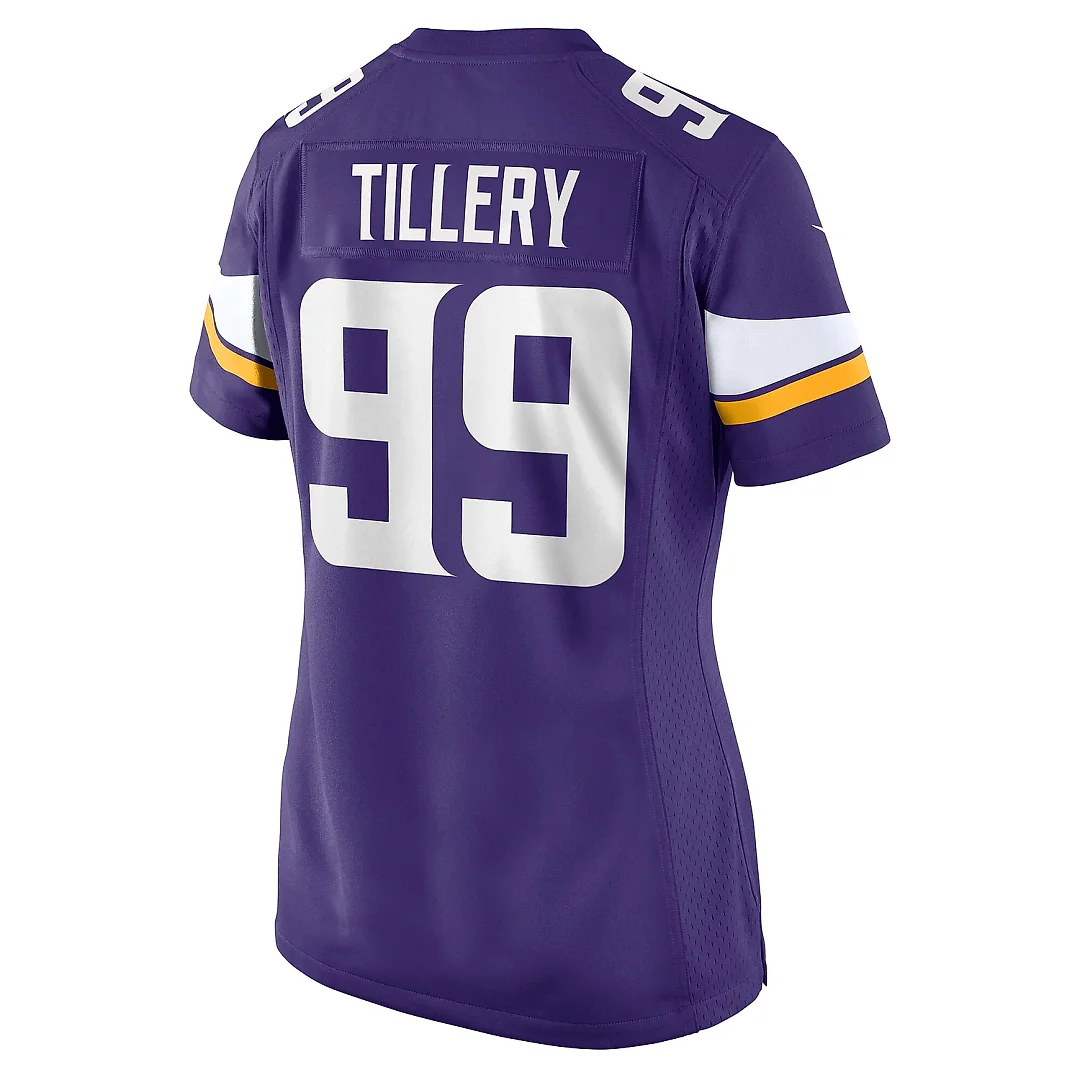 Zennovawear Women's Minnesota Vikings Jerry Tillery Purple Game Jersey