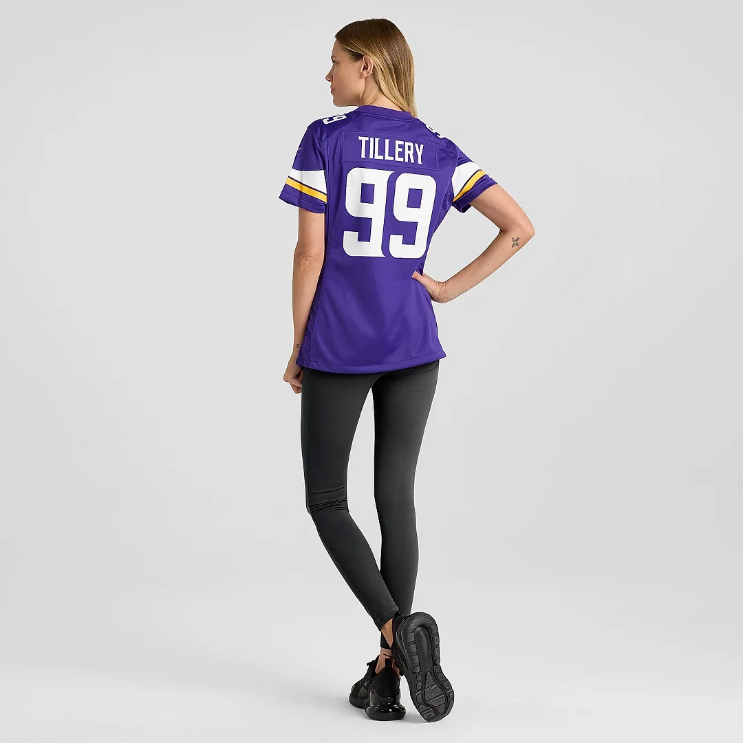 Zennovawear Women's Minnesota Vikings Jerry Tillery Purple Game Jersey
