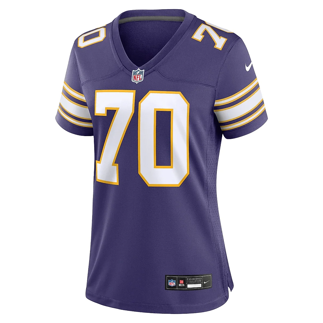 Zennovawear Women's Minnesota Vikings Jim Marshall Purple Classic Retired Player Jersey