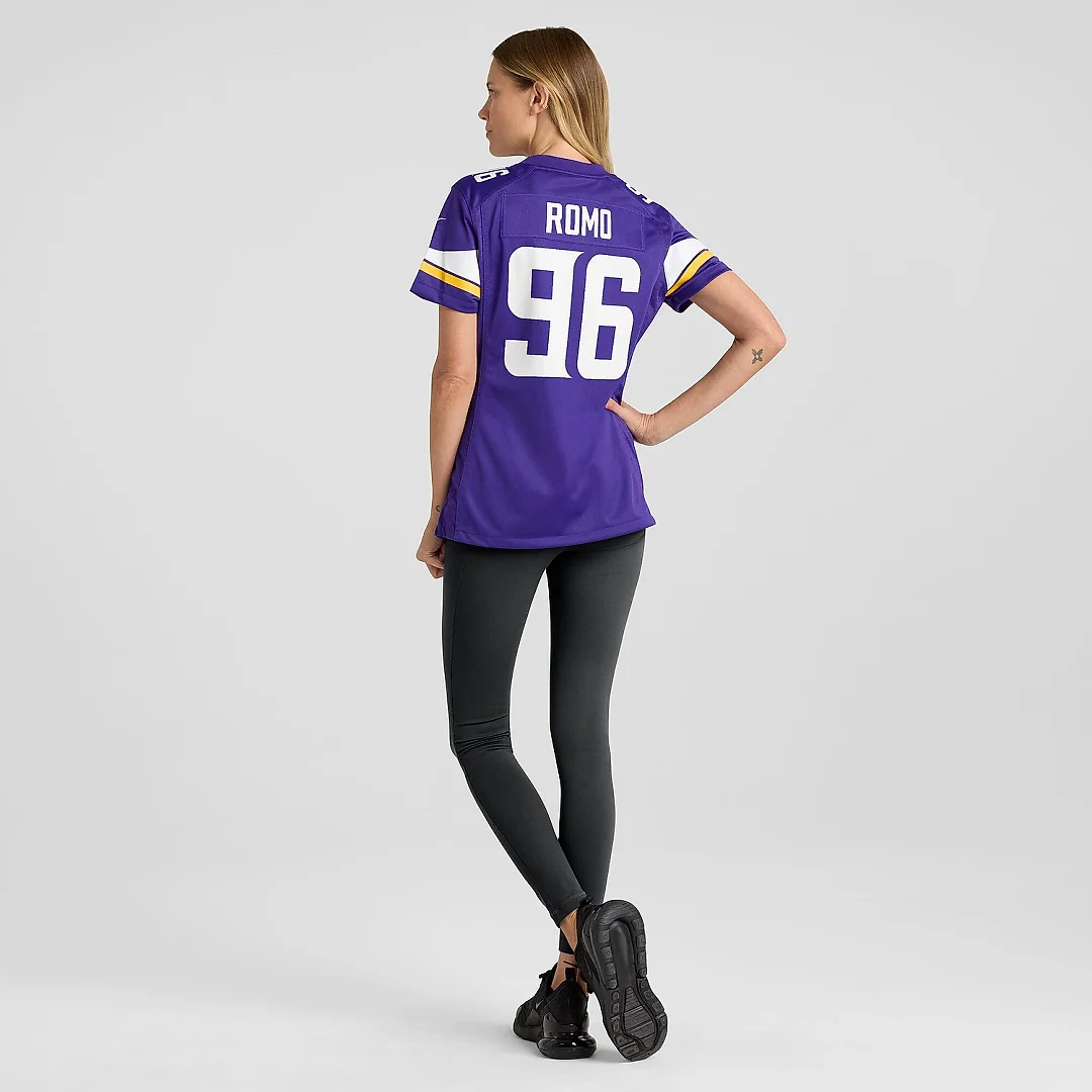 Zennovawear Women's Minnesota Vikings John Parker Romo Purple Game Jersey