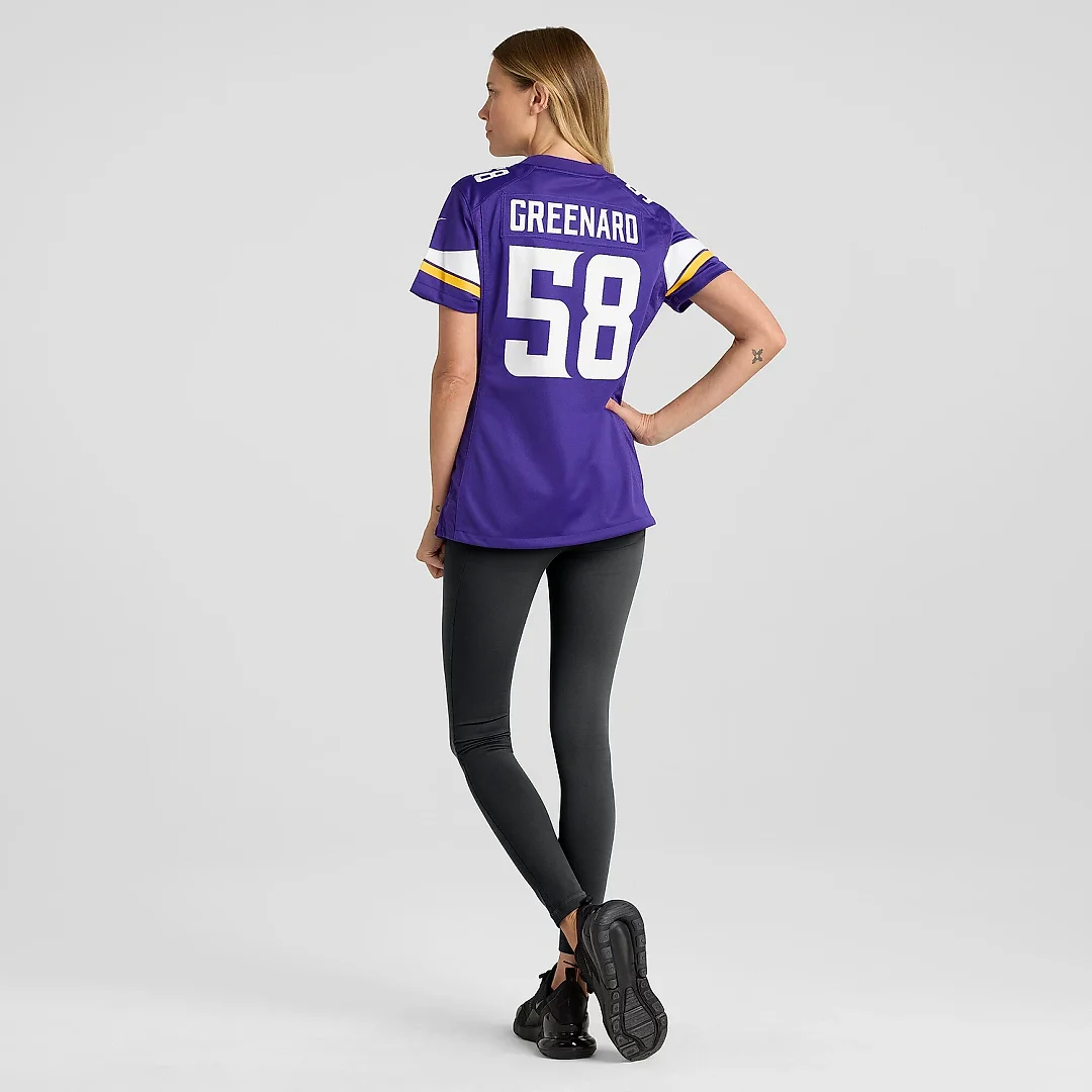 Zennovawear Women's Minnesota Vikings Jonathan Greenard Purple Team Game Jersey