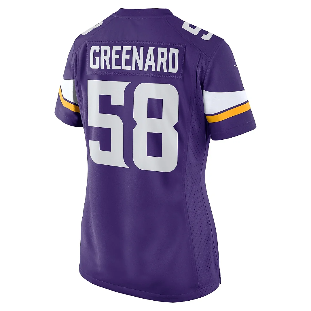 Zennovawear Women's Minnesota Vikings Jonathan Greenard Purple Team Game Jersey