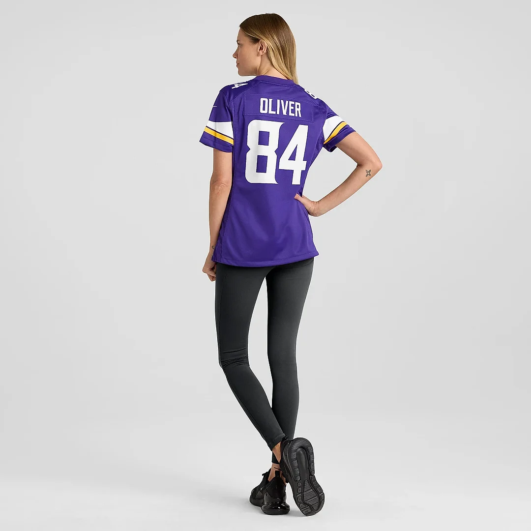 Zennovawear Women's Minnesota Vikings Josh Oliver Purple Game Player Jersey