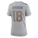 Zennovawear Women's Minnesota Vikings Justin Jefferson Gray Atmosphere Fashion Game Jersey