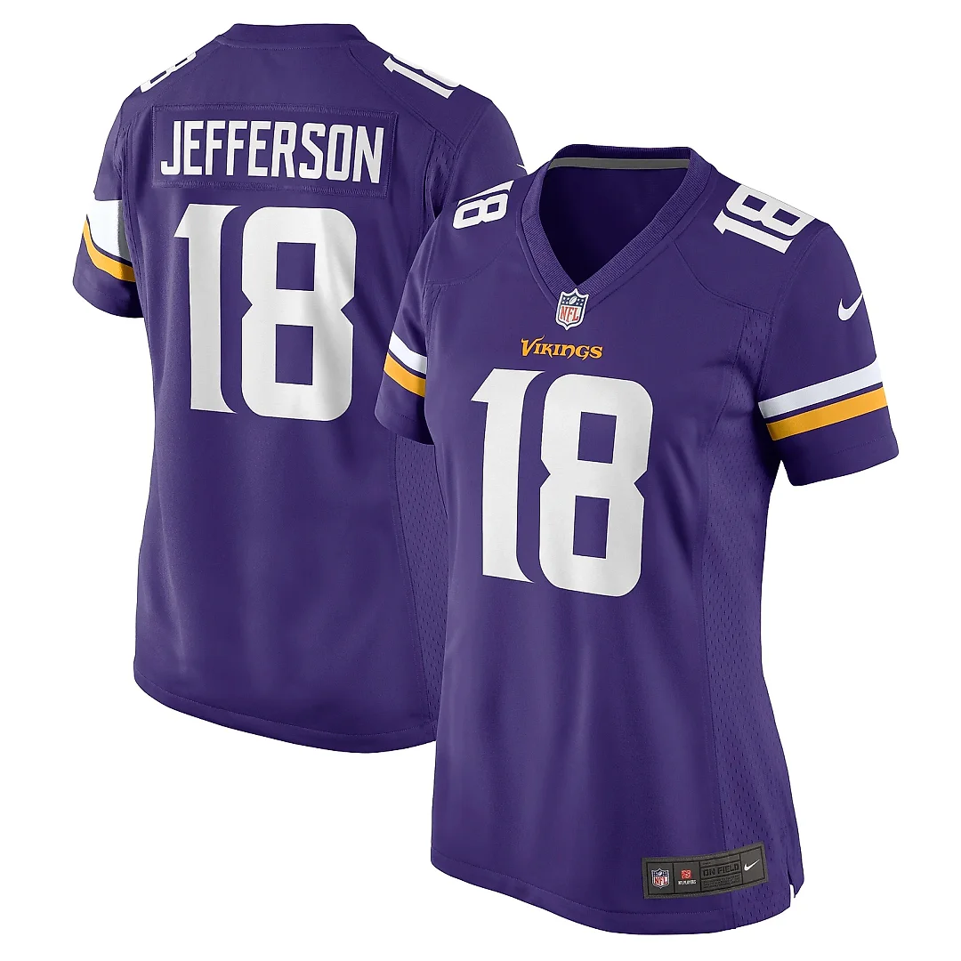 Zennovawear Women's Minnesota Vikings Justin Jefferson Purple Game Jersey