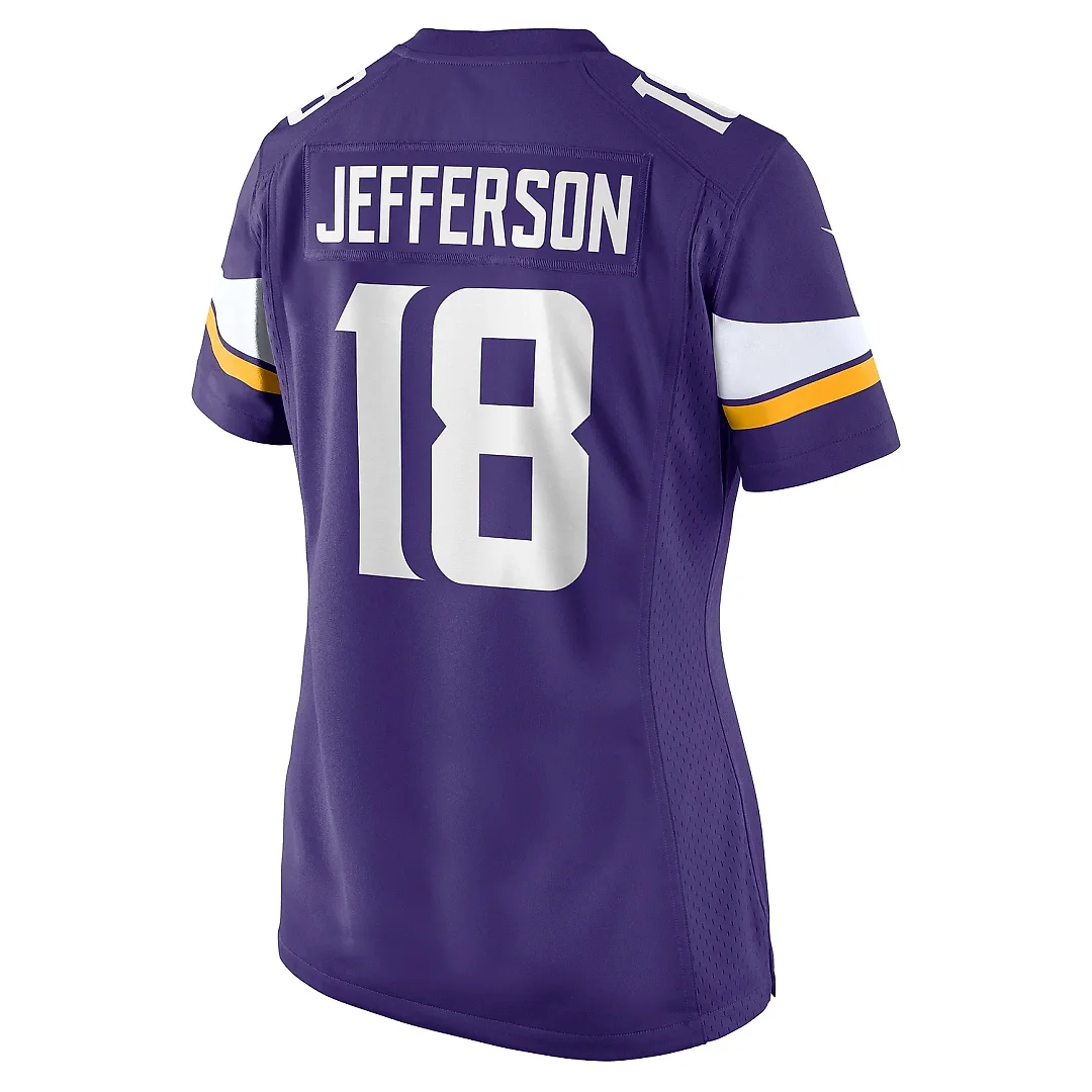Zennovawear Women's Minnesota Vikings Justin Jefferson Purple Game Jersey