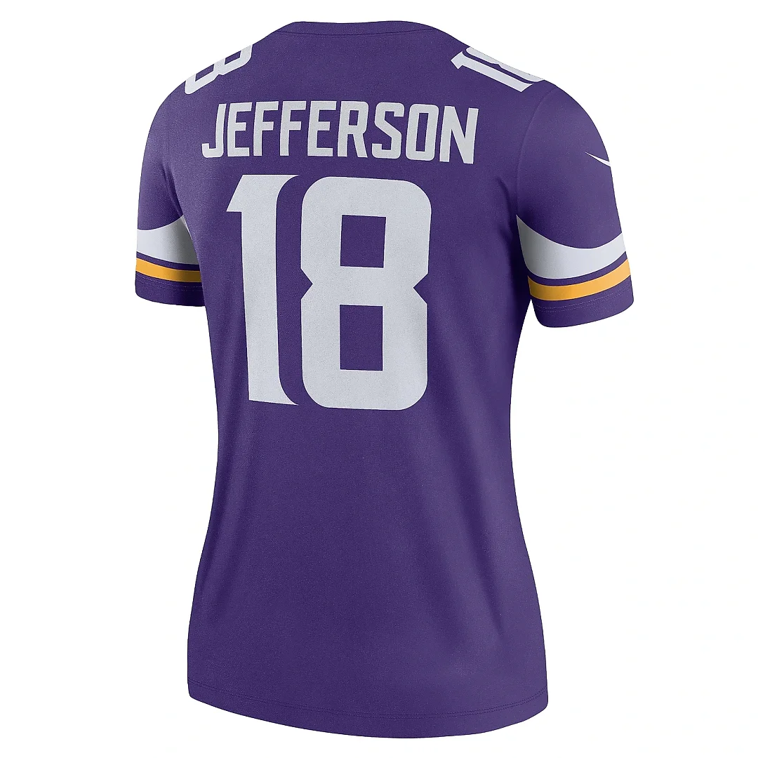 Zennovawear Women's Minnesota Vikings Justin Jefferson Purple Legend Player Performance Top