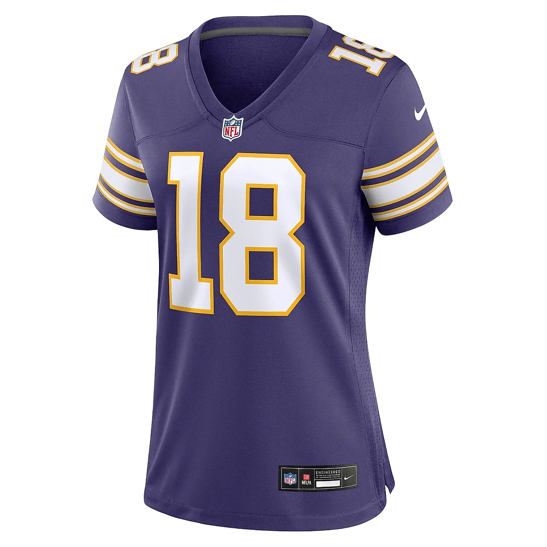 Zennovawear Women's Minnesota Vikings Justin Jefferson Purple Player Jersey