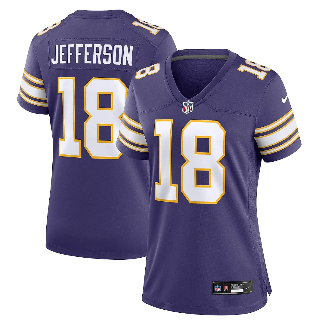 Zennovawear Women's Minnesota Vikings Justin Jefferson Purple Player Jersey