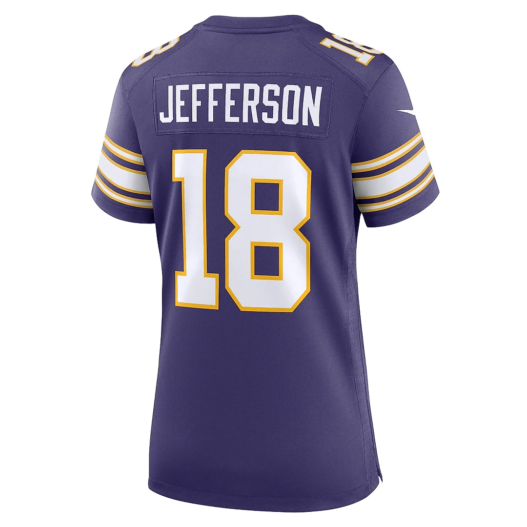 Zennovawear Women's Minnesota Vikings Justin Jefferson Purple Player Jersey