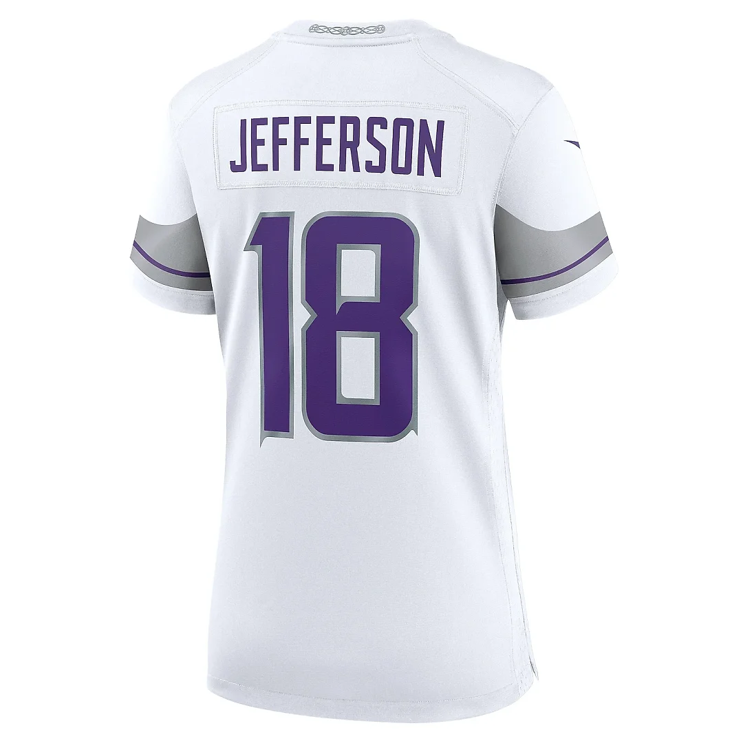 Zennovawear Women's Minnesota Vikings Justin Jefferson White Alternate Game Player Jersey