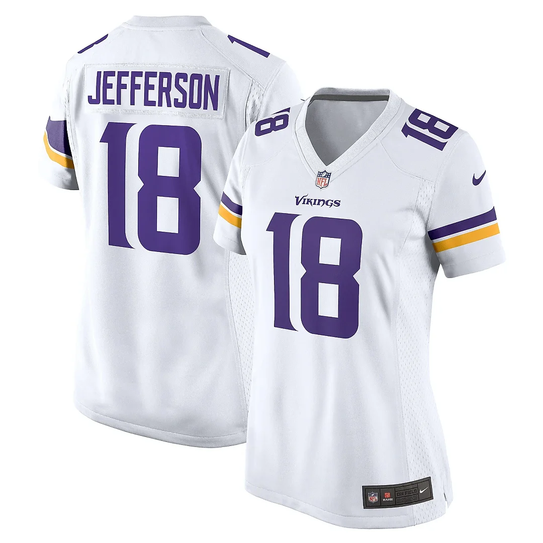 Zennovawear Women's Minnesota Vikings Justin Jefferson White Game Player Jersey