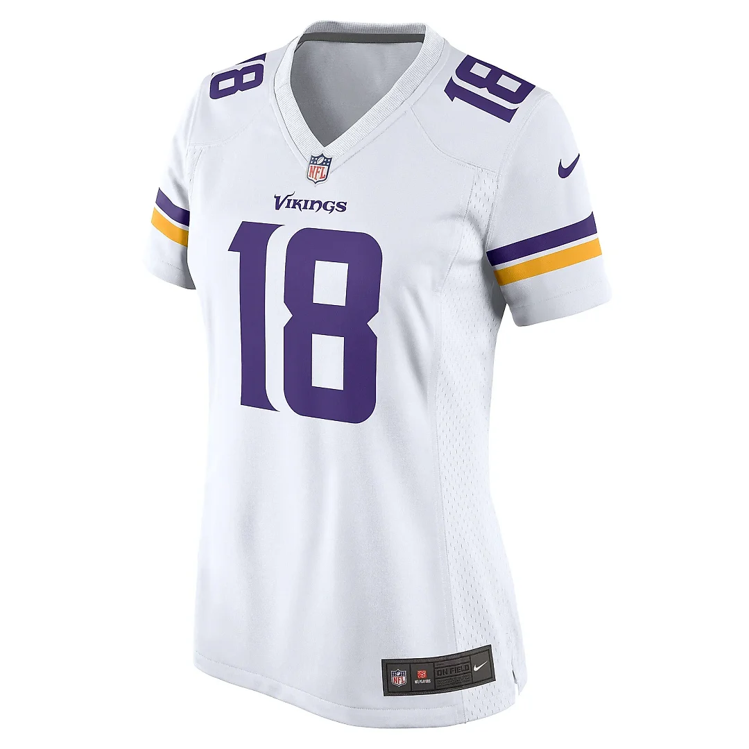 Zennovawear Women's Minnesota Vikings Justin Jefferson White Game Player Jersey