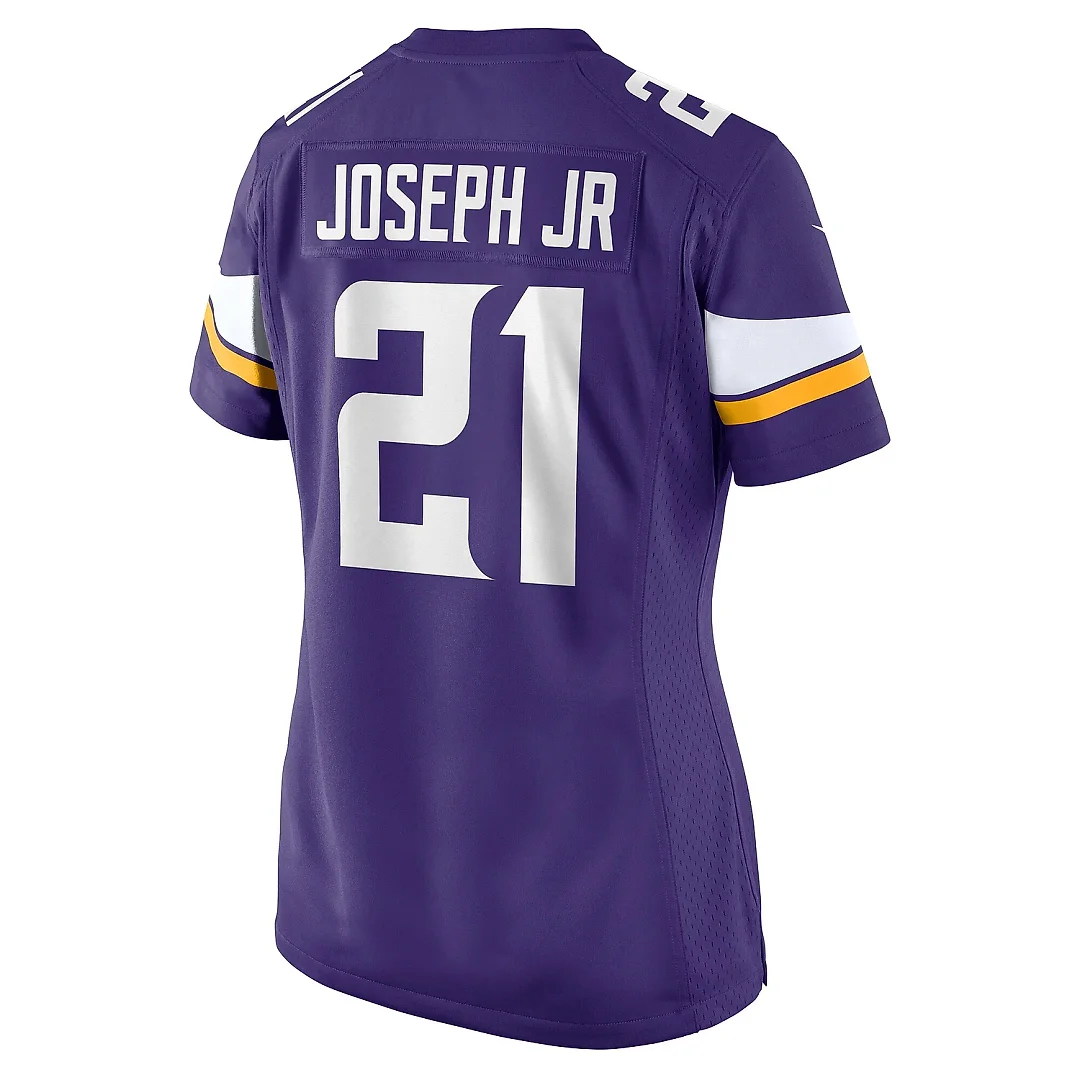 Zennovawear Women's Minnesota Vikings Kelvin Joseph Jr. Purple Team Game Jersey