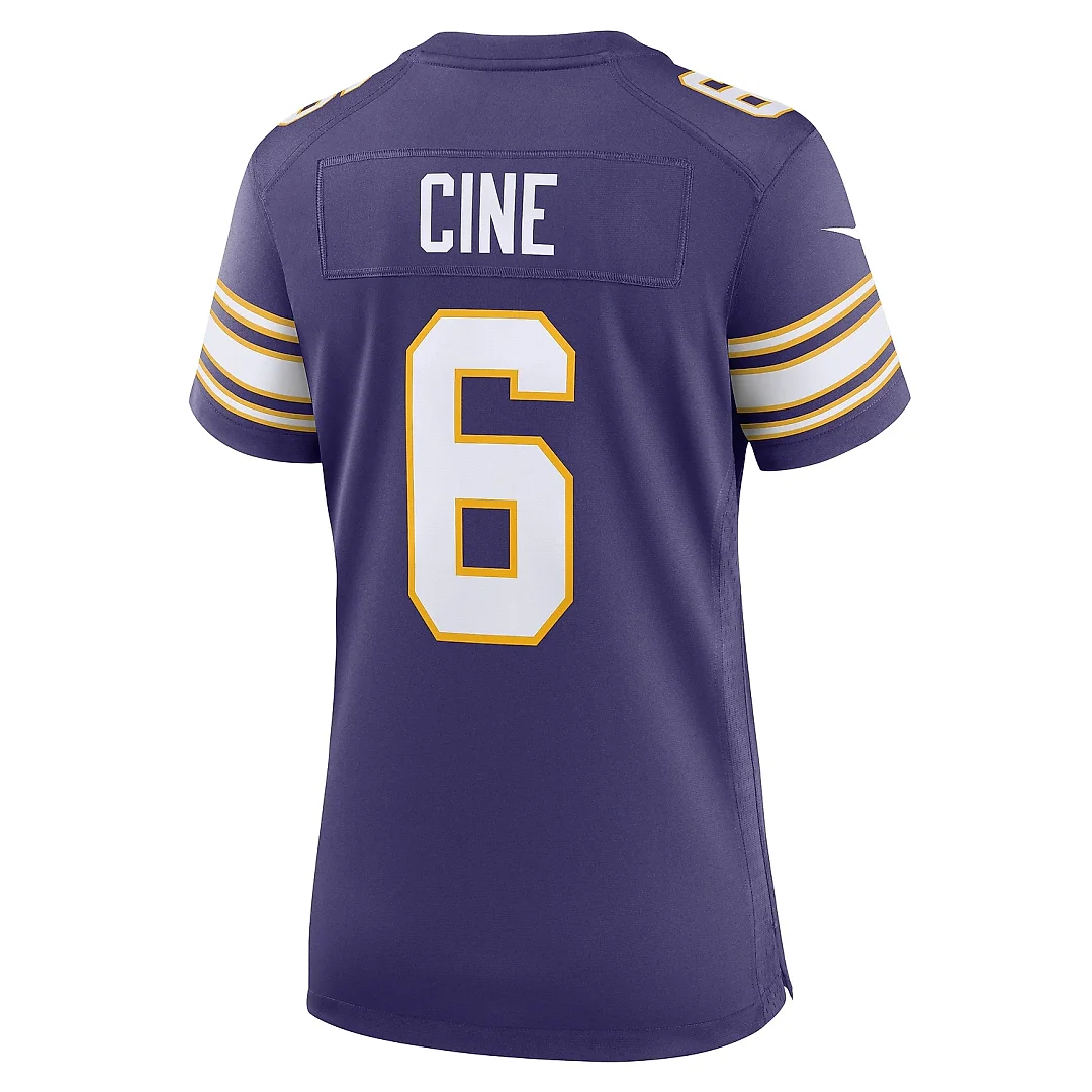 Zennovawear Women's Minnesota Vikings Lewis Cine Purple Classic Player Game Jersey