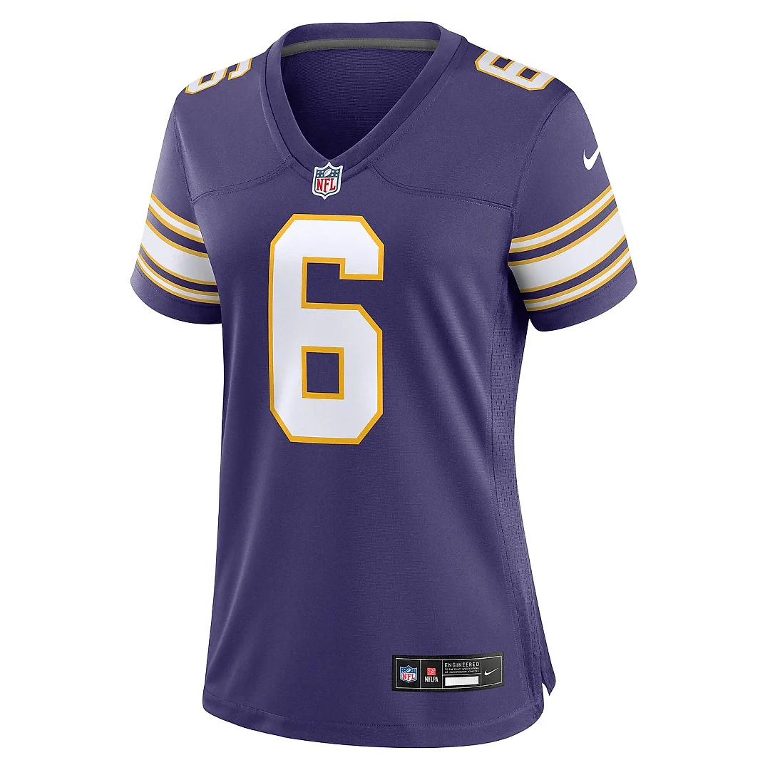 Zennovawear Women's Minnesota Vikings Lewis Cine Purple Classic Player Game Jersey