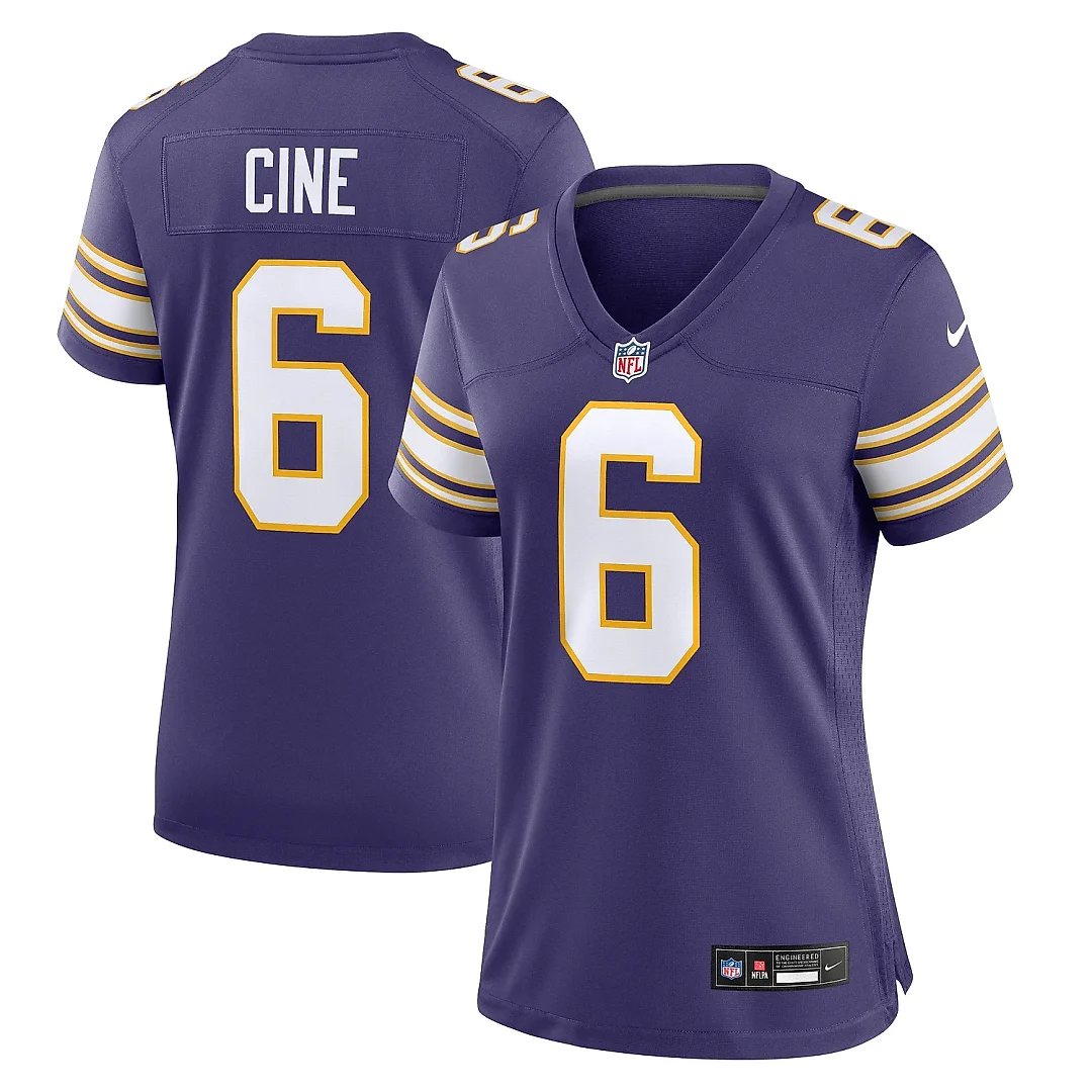 Zennovawear Women's Minnesota Vikings Lewis Cine Purple Classic Player Game Jersey