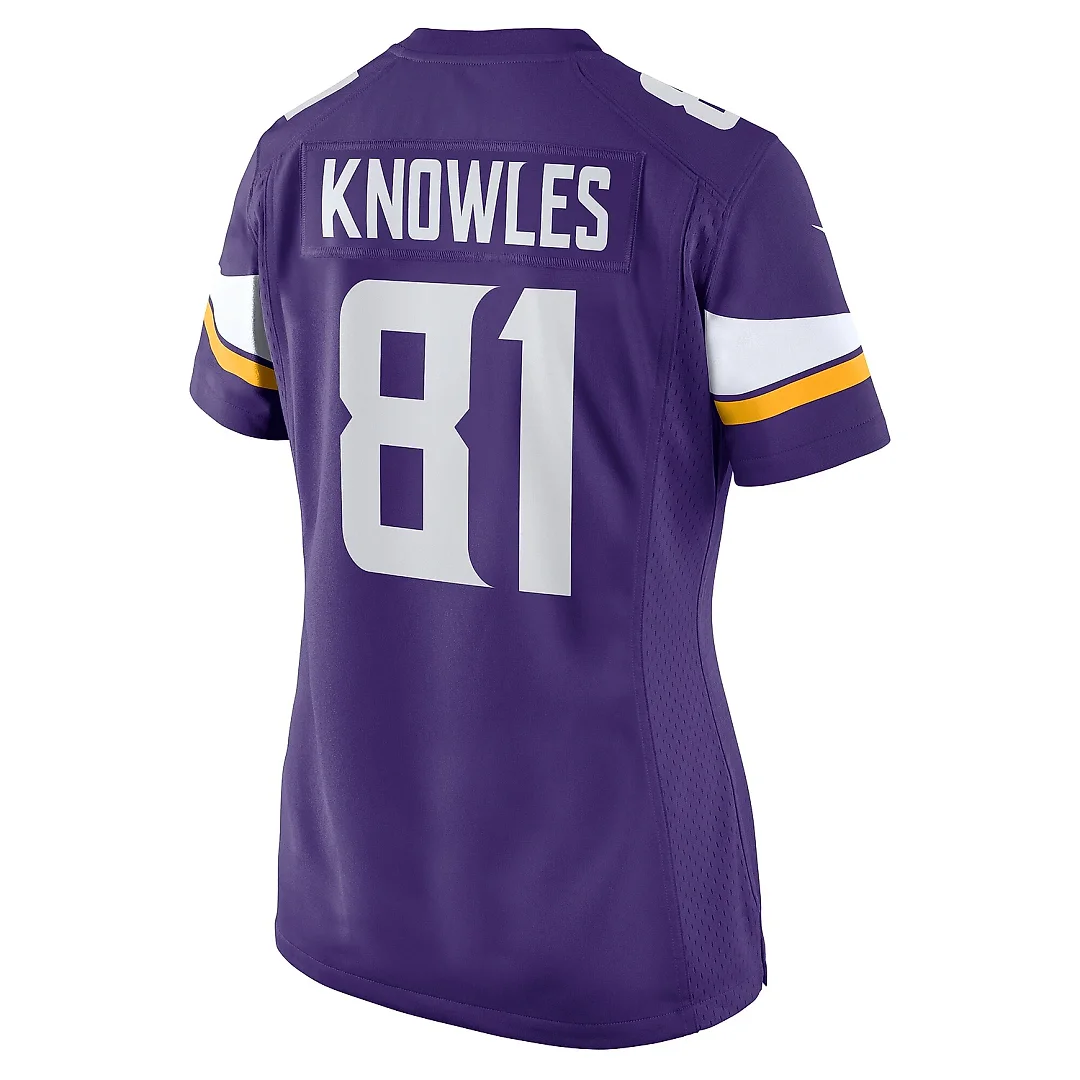 Zennovawear Women's Minnesota Vikings Malik Knowles Purple Team Game Jersey