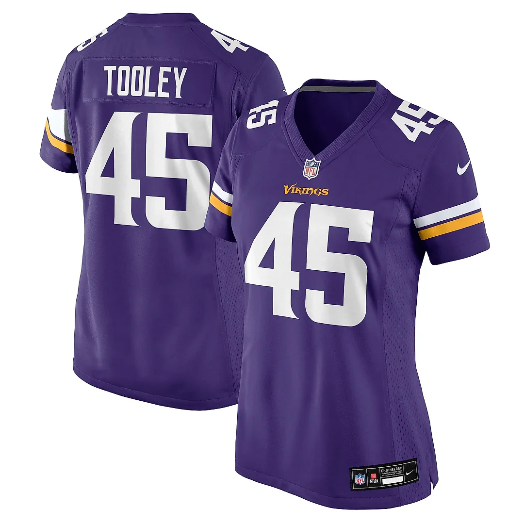 Zennovawear Women's Minnesota Vikings Max Tooley Purple Team Game Jersey