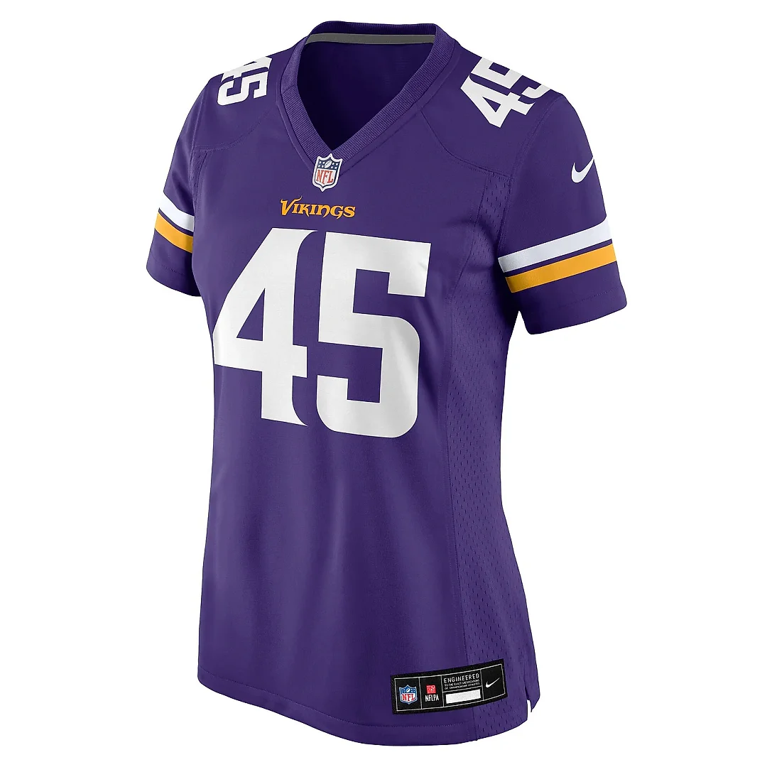 Zennovawear Women's Minnesota Vikings Max Tooley Purple Team Game Jersey