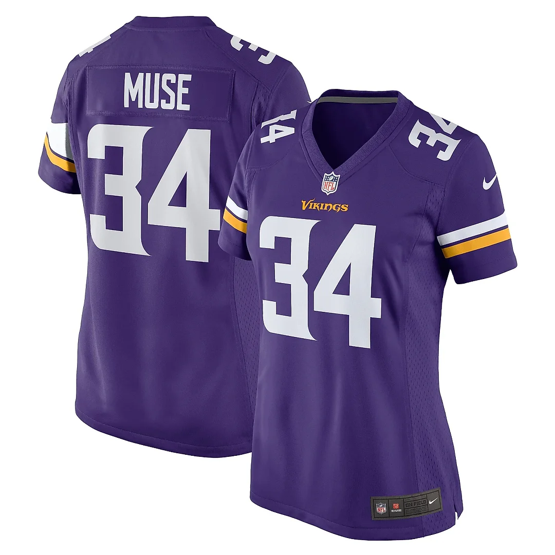 Zennovawear Women's Minnesota Vikings Nick Muse Purple Home Game Player Jersey