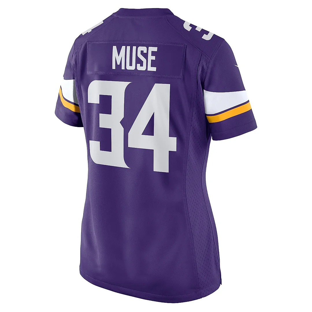 Zennovawear Women's Minnesota Vikings Nick Muse Purple Home Game Player Jersey
