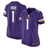 Zennovawear Women's Minnesota Vikings Number 1 Bride Purple Game Jersey