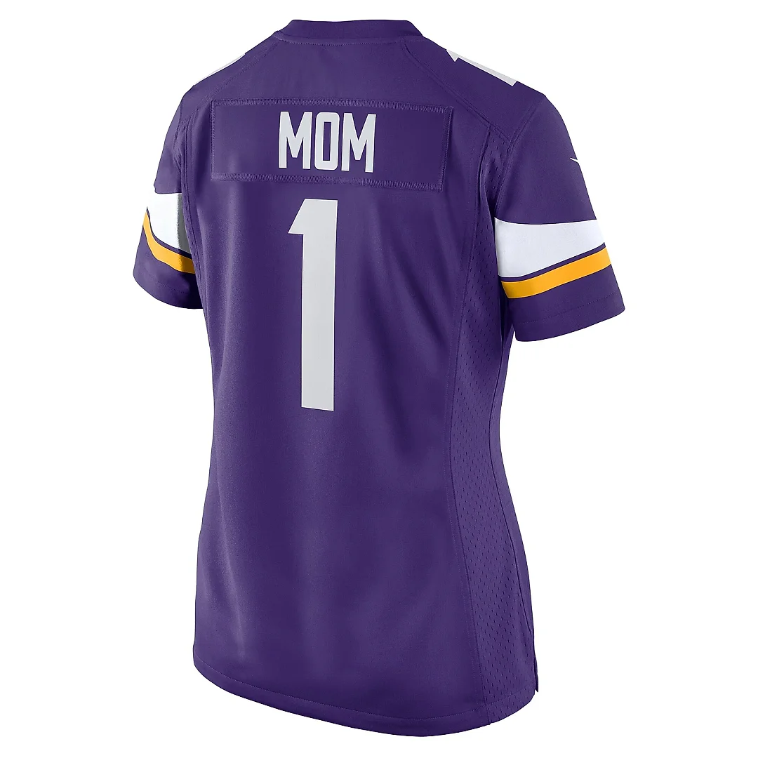 Zennovawear Women's Minnesota Vikings Number 1 Mom Purple Game Jersey