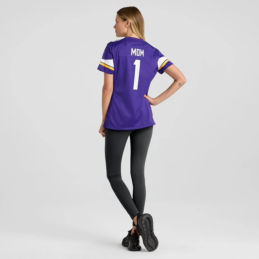 Zennovawear Women's Minnesota Vikings Number 1 Mom Purple Game Jersey
