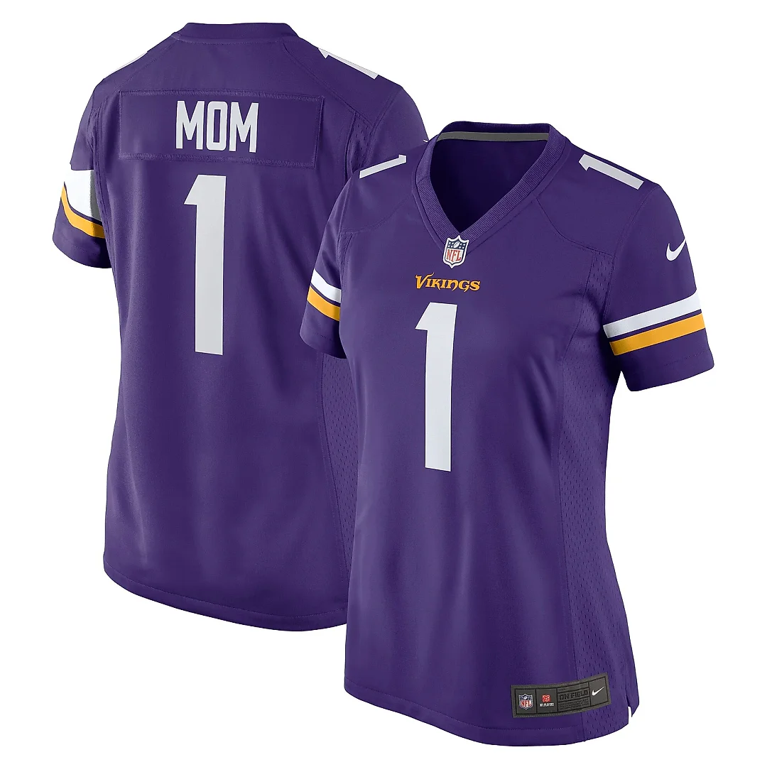Zennovawear Women's Minnesota Vikings Number 1 Mom Purple Game Jersey