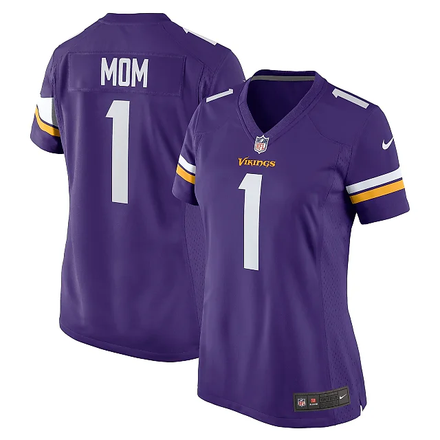Zennovawear Women's Minnesota Vikings Number 1 Mom Purple Game Jersey