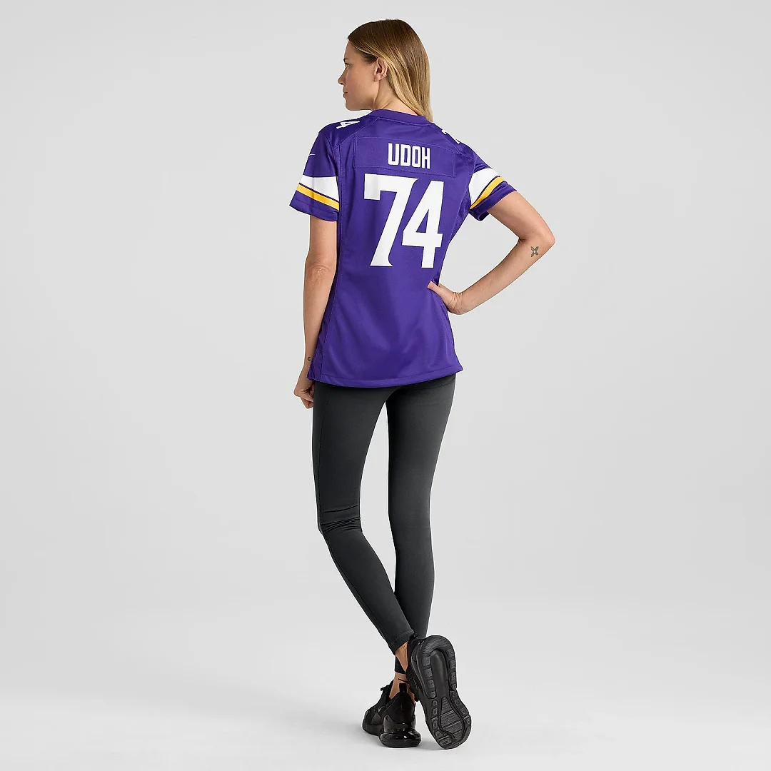 Zennovawear Women's Minnesota Vikings Oli Udoh Purple Game Jersey