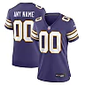 Zennovawear Women's Minnesota Vikings Purple Classic Custom Game Jersey