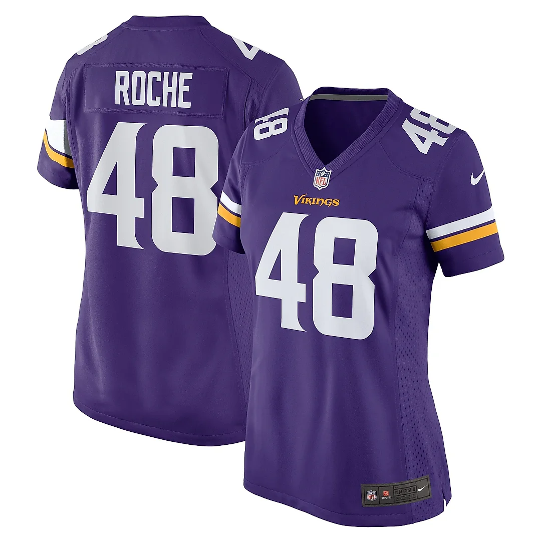 Zennovawear Women's Minnesota Vikings Quincy Roche Purple Team Game Jersey