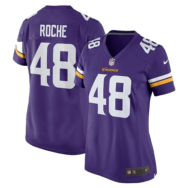 Zennovawear Women's Minnesota Vikings Quincy Roche Purple Team Game Jersey