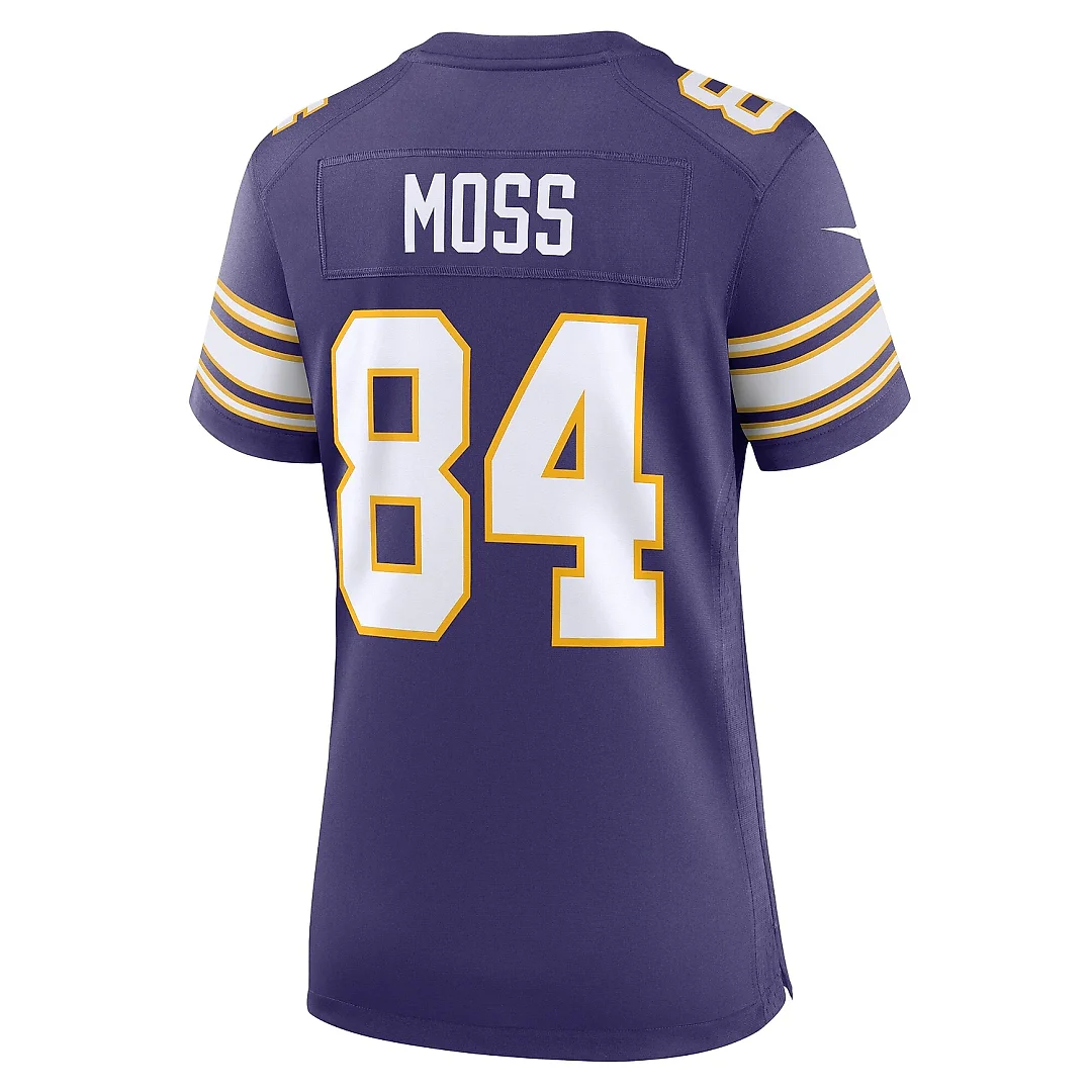Zennovawear Women's Minnesota Vikings Randy Moss Purple Classic Retired Player Game Jersey
