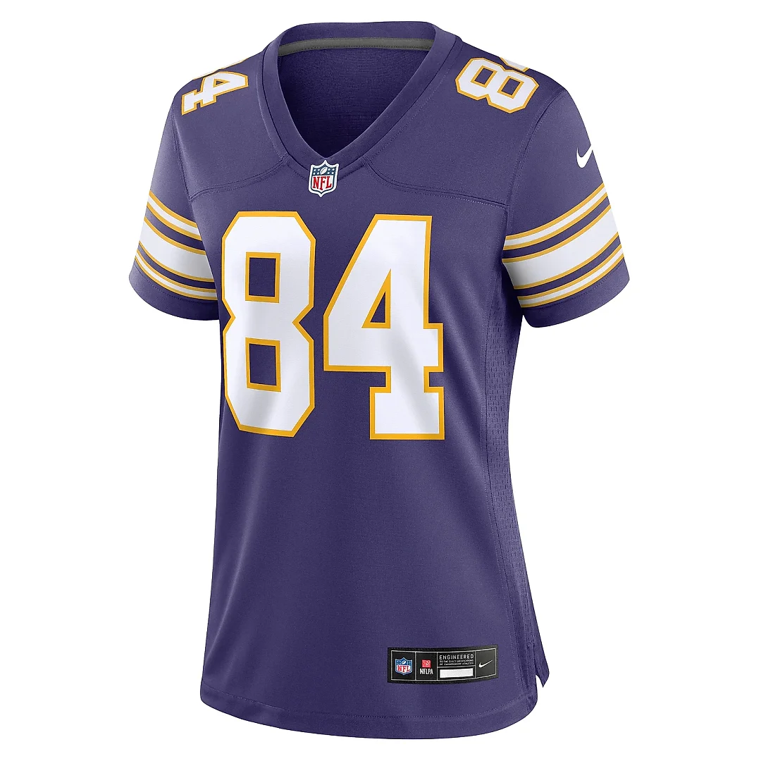 Zennovawear Women's Minnesota Vikings Randy Moss Purple Classic Retired Player Game Jersey