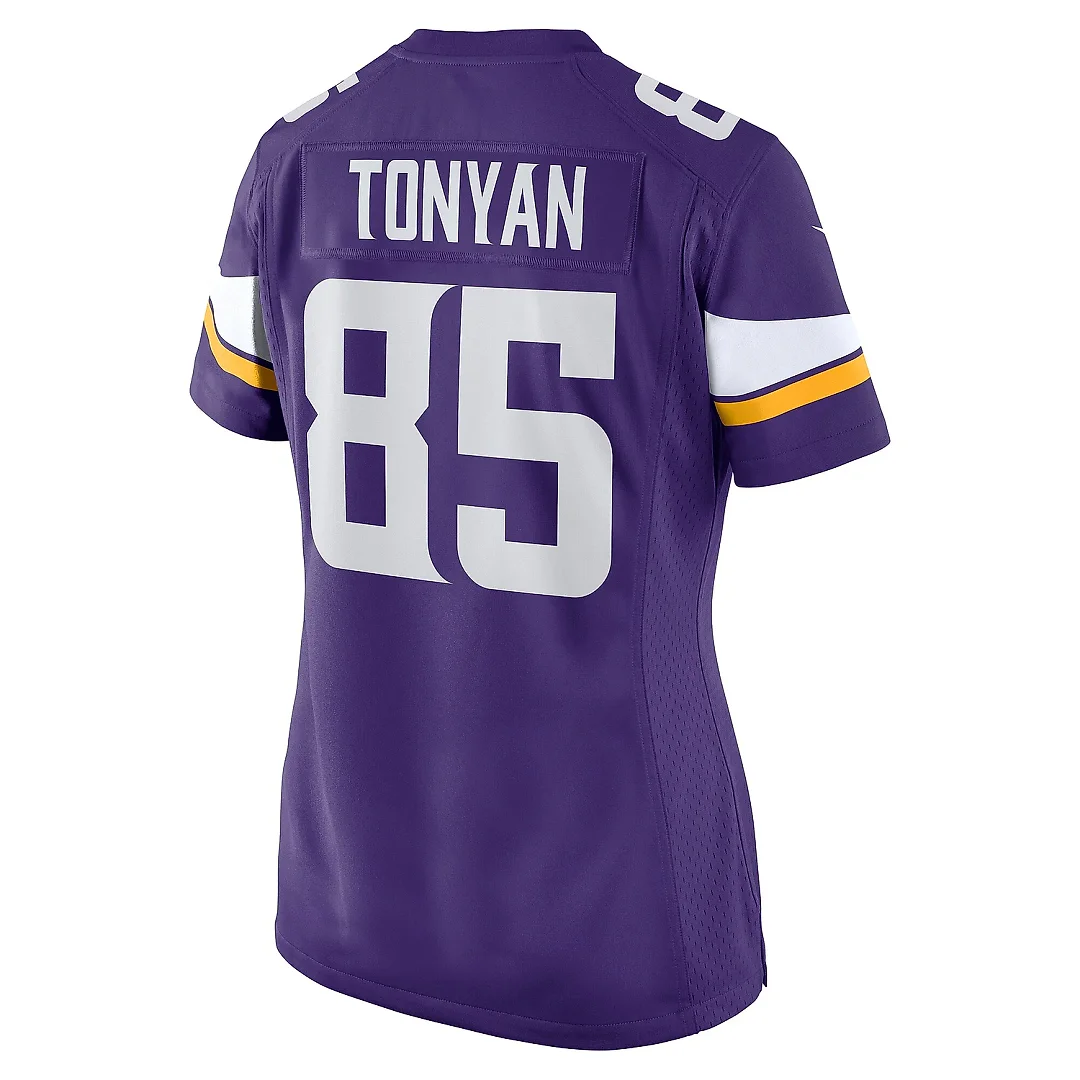 Zennovawear Women's Minnesota Vikings Robert Tonyan Purple Team Game Jersey